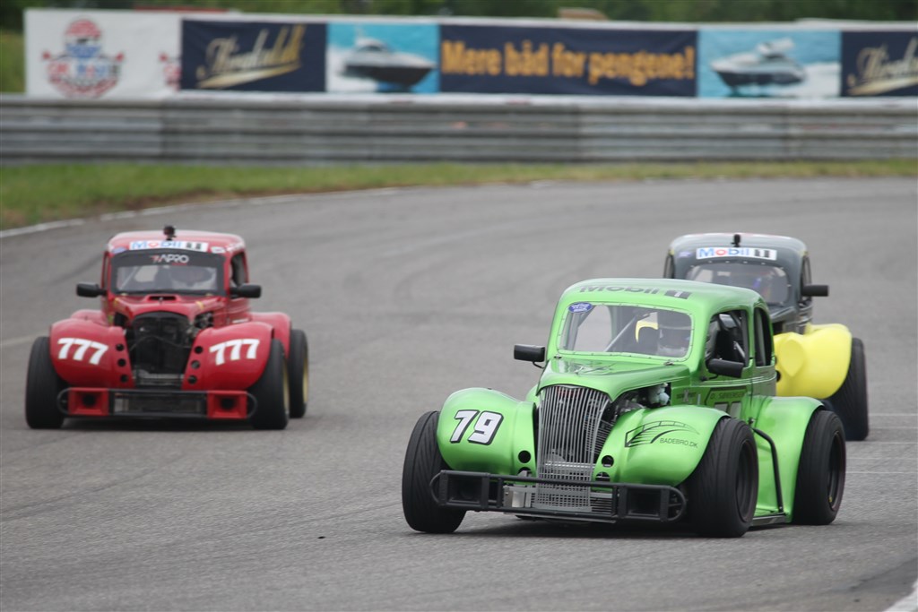 Dan Sørensen scorede sin første løbssejr i OK Mobil 1 Legend Car Cup.
(Foto: Henning Smed)